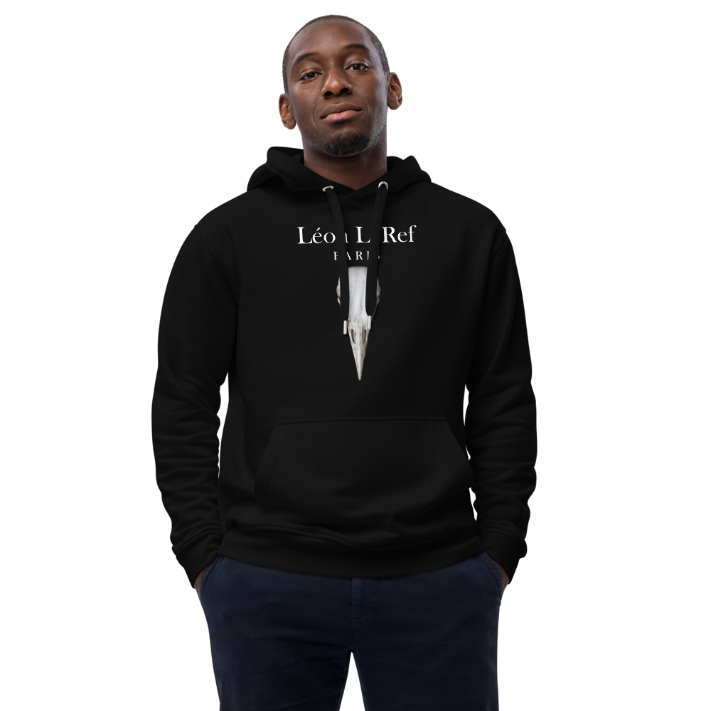 Unisex Hoodie Black -Line No.08 "1 of 5K" by Léon LeRef