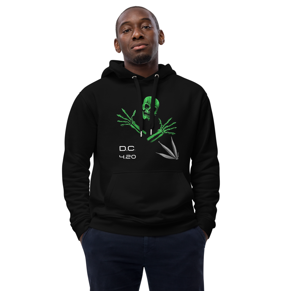 Unisex Hoodie Green-Line No.149 "1 of 10K" by MioLeo