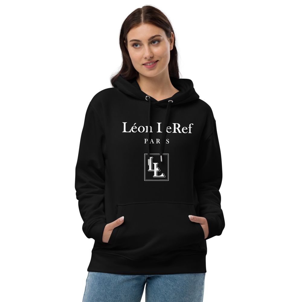 Unisex Hoodie Black -Line No.046 "unlimited" by Léon LeRef