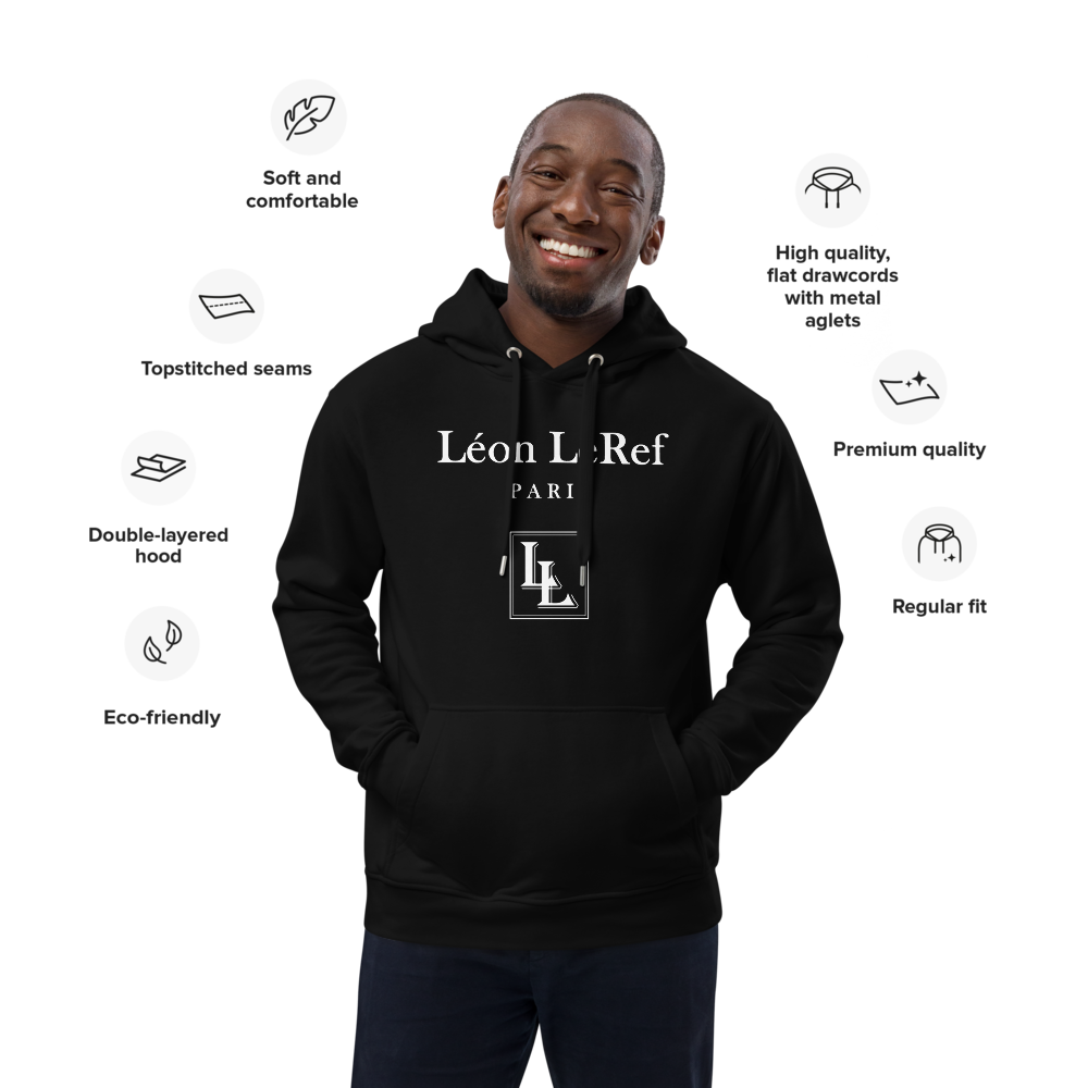 Unisex Hoodie Black-Line No.046 "1 of 10K Limited" by Léon LeRef