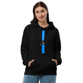 Unisex Hoodie Black-Line No.04/2 "1 of 5K" by Léon LeRef