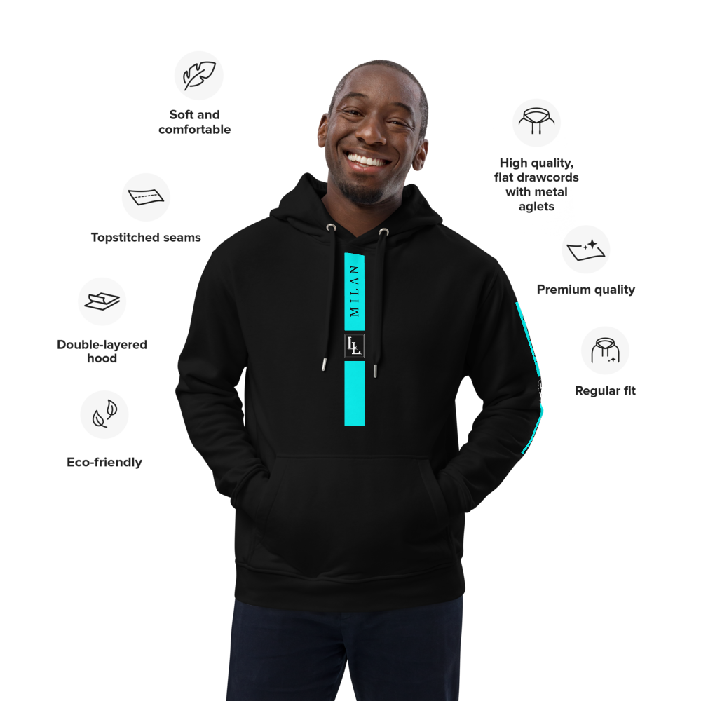 Unisex Hoodie Black-Line No.05/2 "1 of 5K Premium-Exclusive" by Léon LeRef