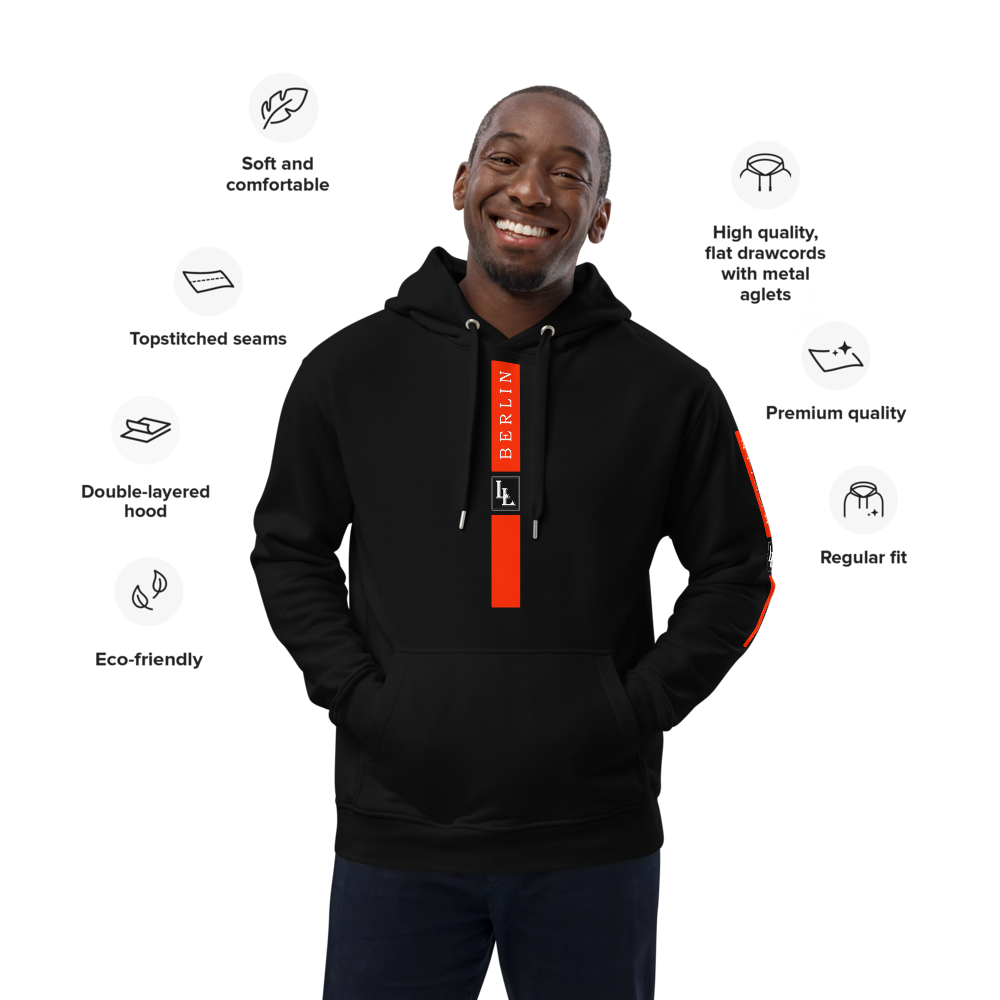 Unisex Hoodie Black-Line No.03/2 "1 of 5K Premium-Exclusive" by Léon LeRef