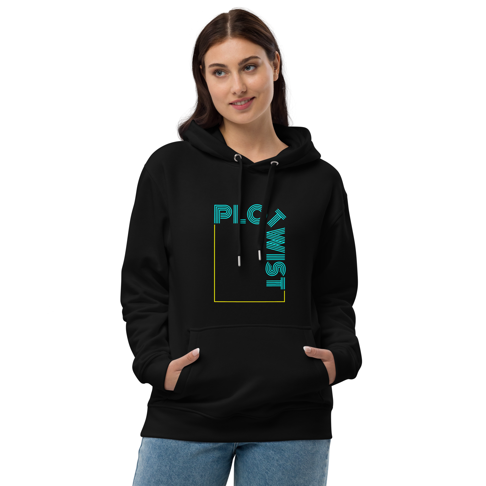 Unisex Hoodie Cyan-Line No.142 "1 of 20K" by MioLeo