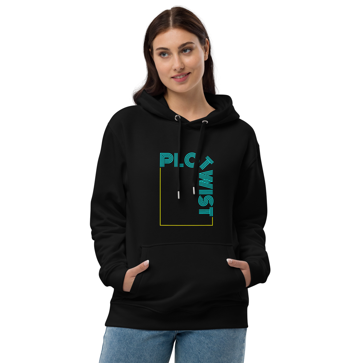 Unisex Hoodie Cyan-Line No.142 "1 of 20K" by MioLeo