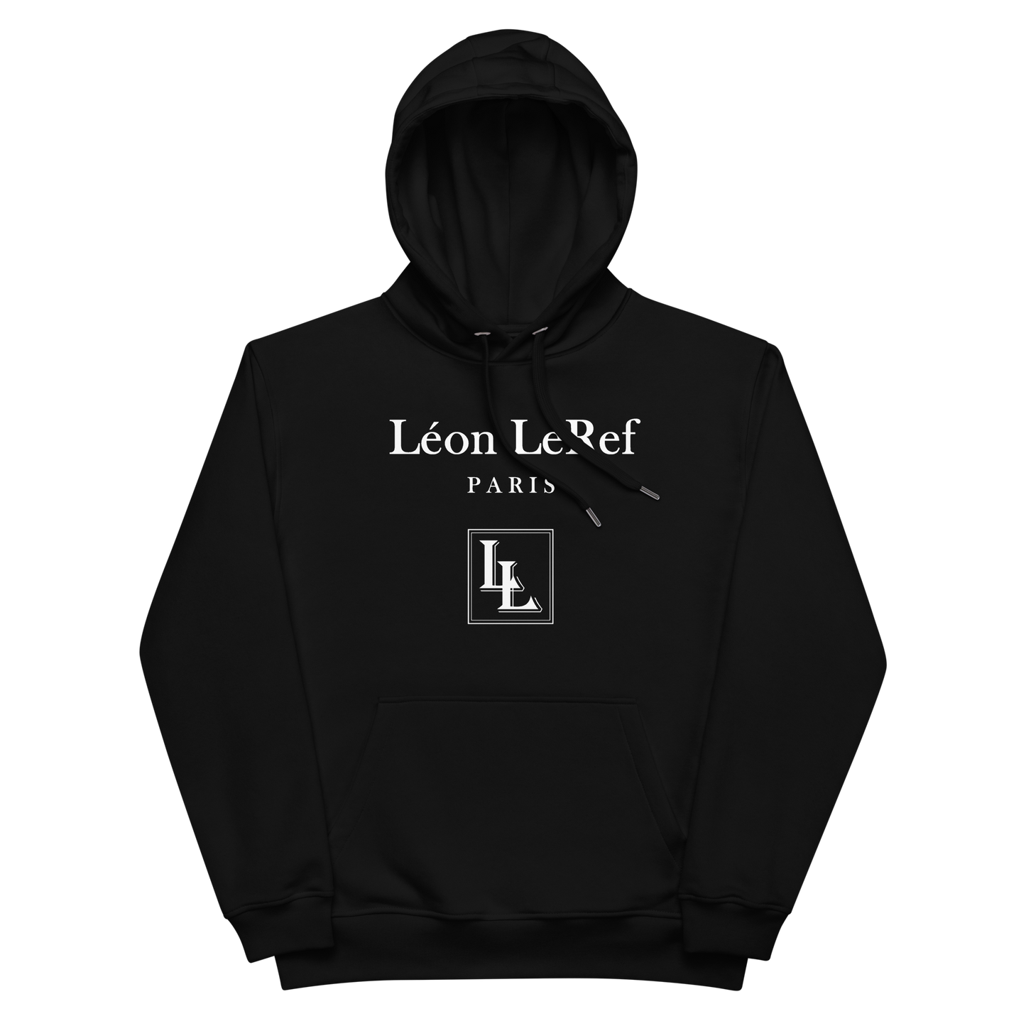 Unisex Hoodie Black -Line No.046 "unlimited" by Léon LeRef