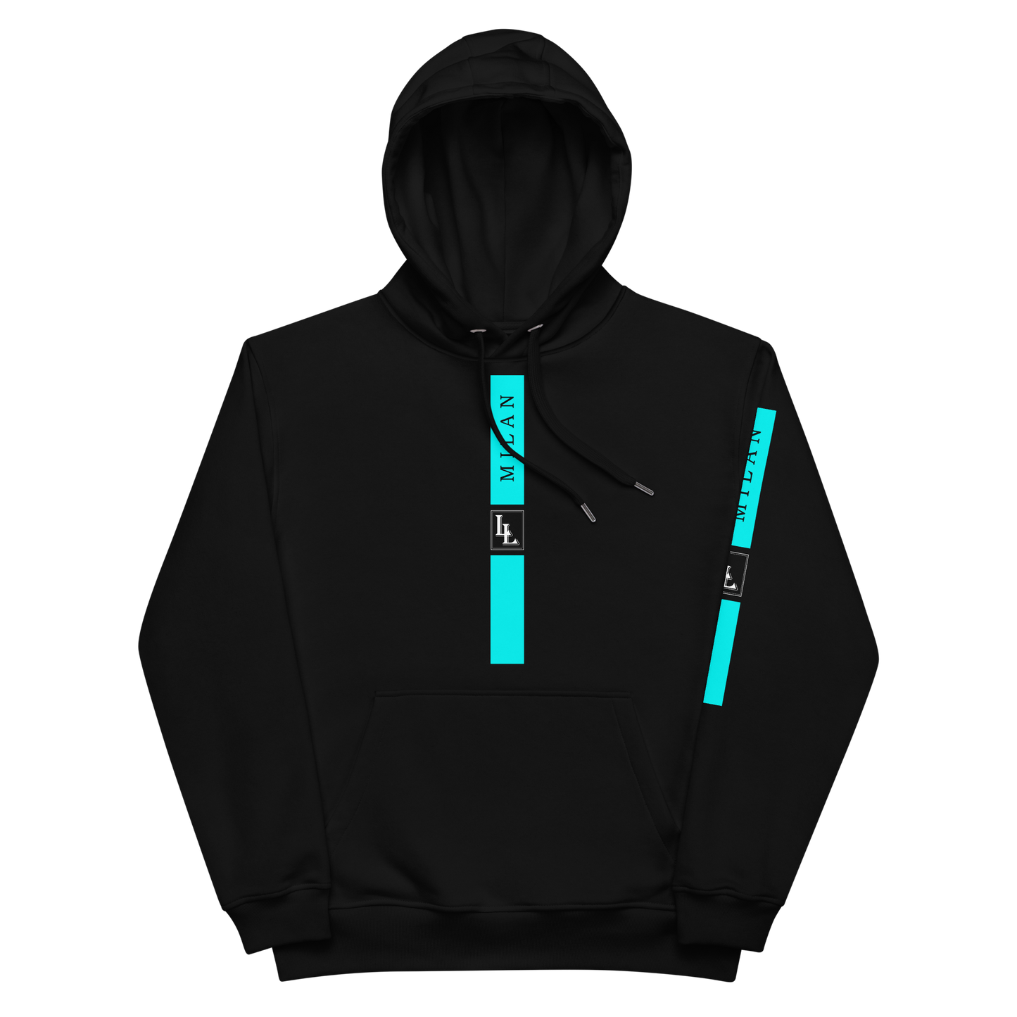 Unisex Hoodie Black-Line No.05/2 "1 of 5K" by Léon LeRef