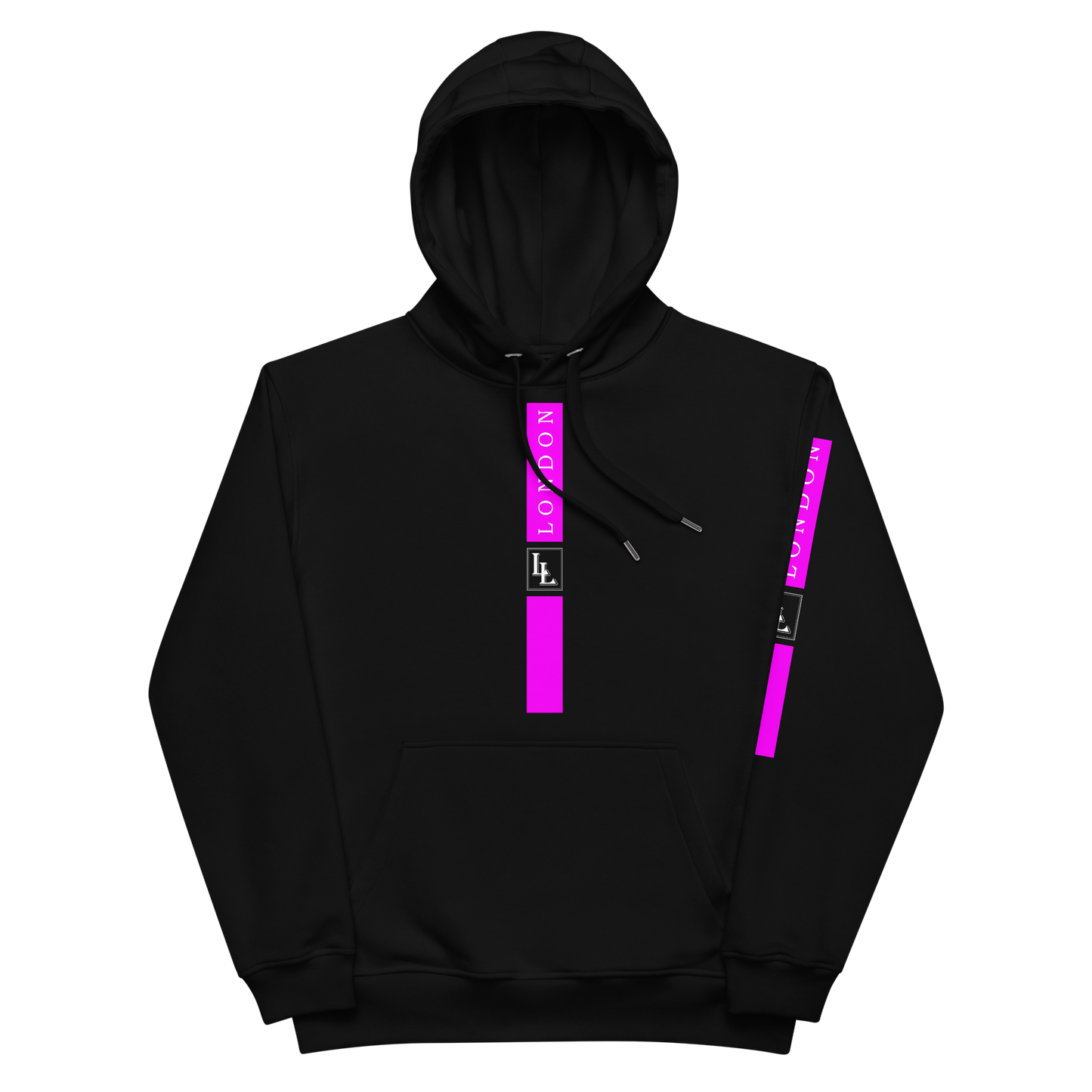 Unisex Hoodie Black-Line No.06/2 "1 of 5K" by Léon LeRef