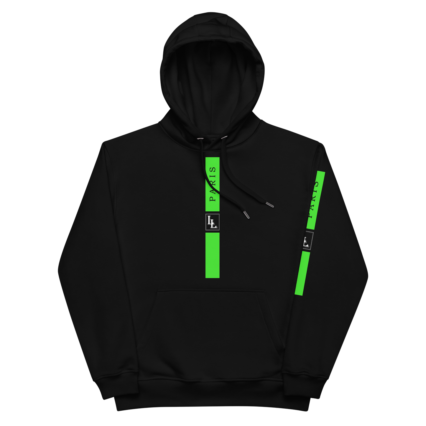 Unisex Hoodie Black-Line No.07/2 "1 of 5K" by Léon LeRef