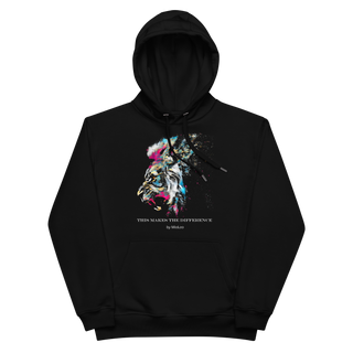 Unisex Hoodie White-Line No.009 "1 of 5K" by MioLeo