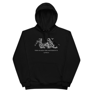 Unisex Hoodie White-Line No.043 "1 of 5K" by MioLeo