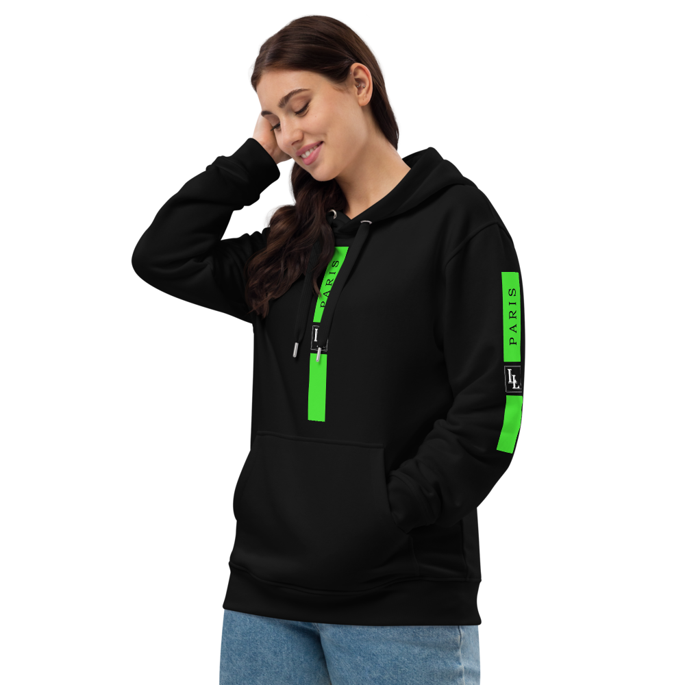 Unisex Hoodie Black-Line No.07/2 "1 of 5K" by Léon LeRef