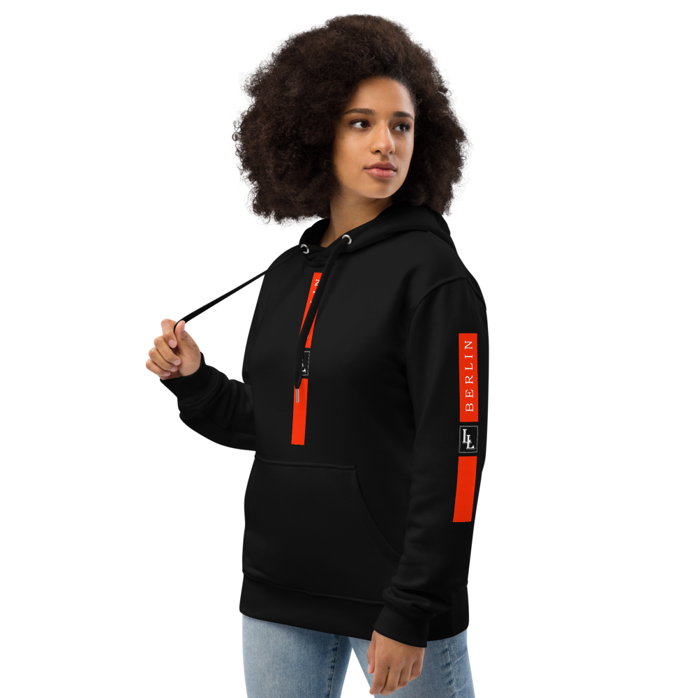 Unisex Hoodie Black-Line No.03/2 "1 of 5K" by Léon LeRef