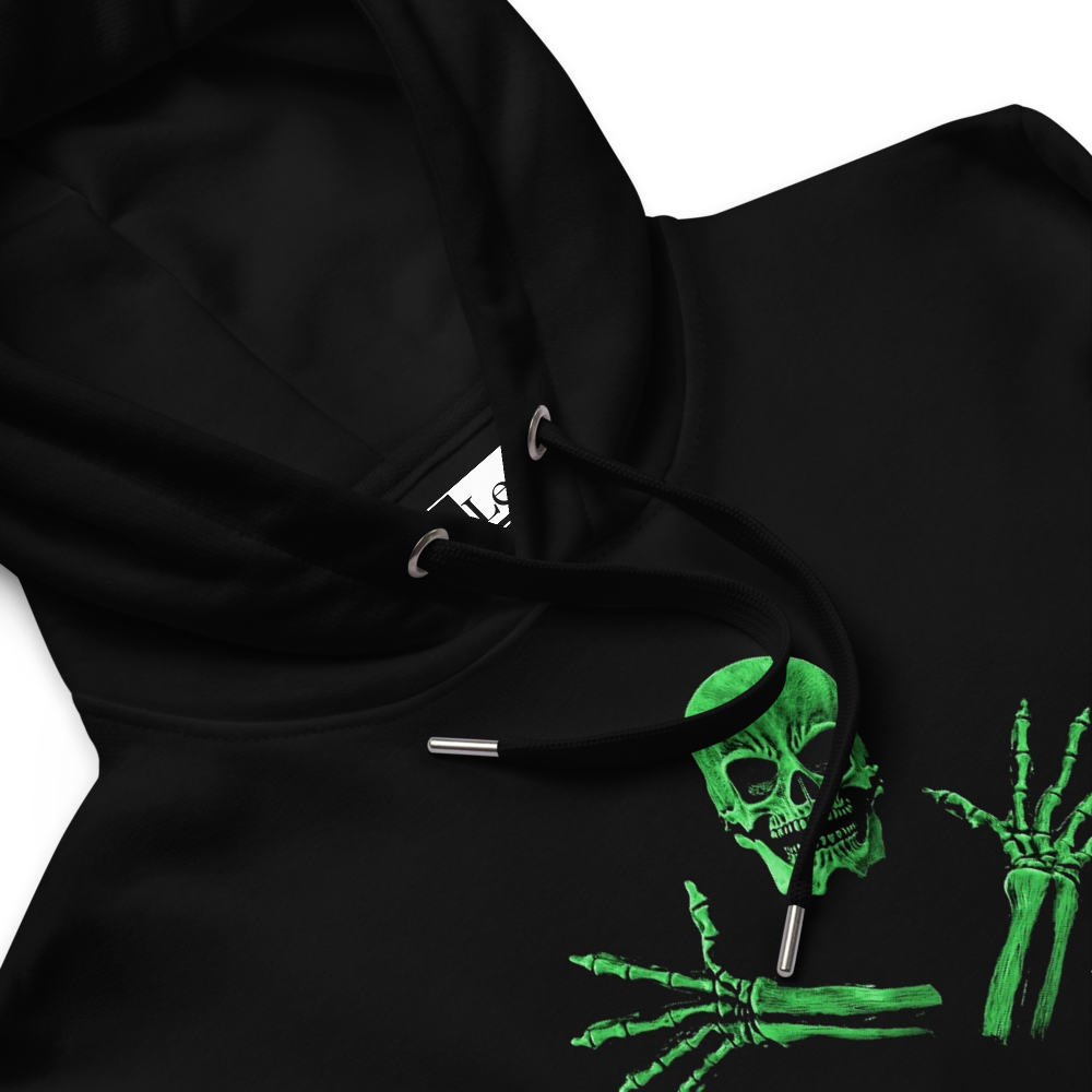 Unisex Hoodie Green-Line No.149 "1 of 10K" by MioLeo