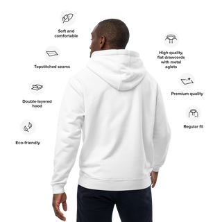 Unisex Hoodie White-Line No.039 "1 of 5K" by MioLeo