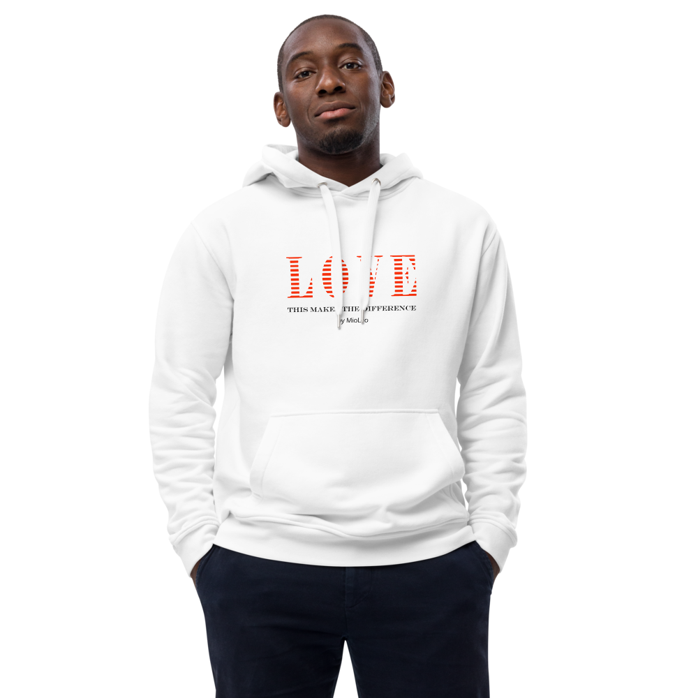 Unisex Hoodie White-Line No.098 "1 of 5K" by MioLeo