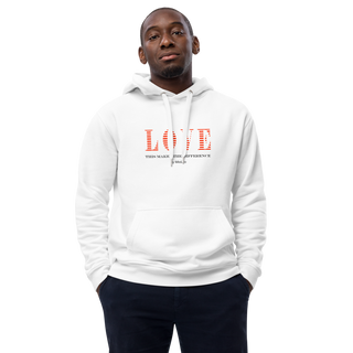 Unisex Hoodie White-Line No.098 "1 of 5K" by MioLeo