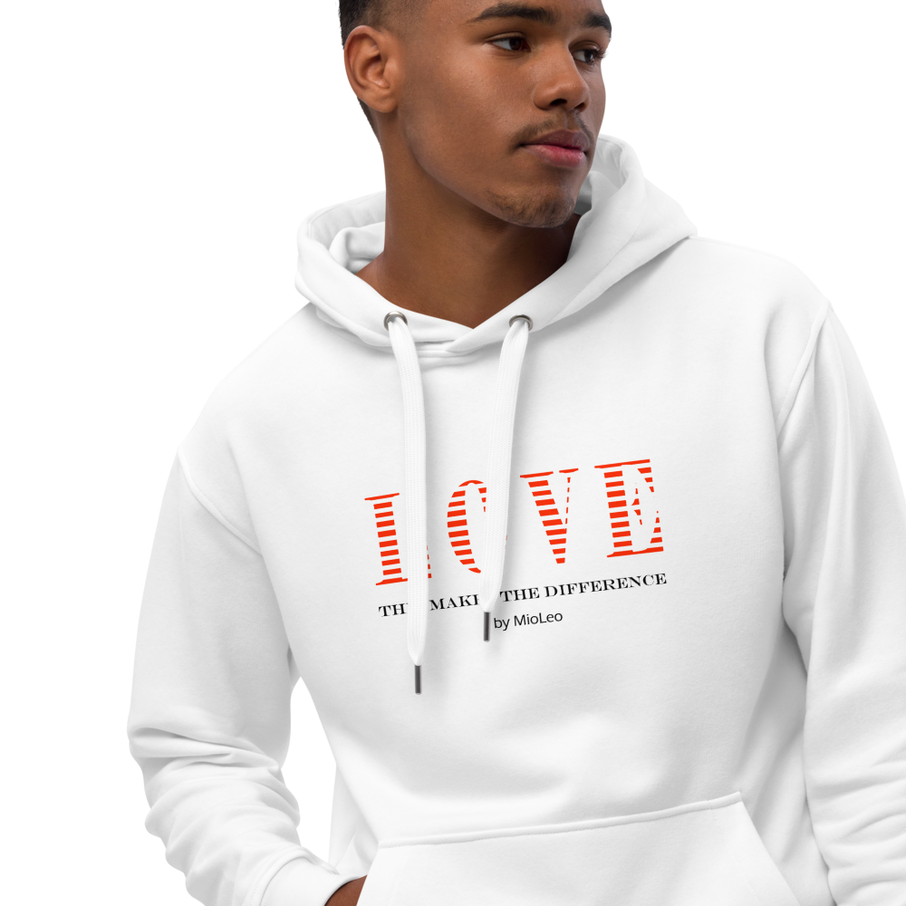 Unisex Hoodie White-Line No.098 "1 of 5K" by MioLeo