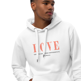 Unisex Hoodie White-Line No.098 "1 of 5K" by MioLeo