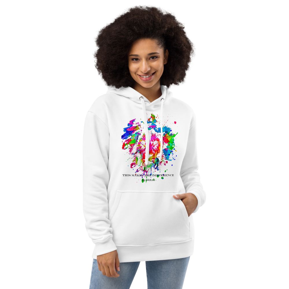 Unisex Hoodie White-Line No.004 "1 of 250 Ultra-Exclusive" by MioLeo