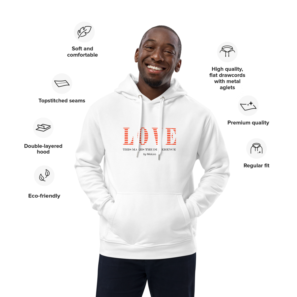 Unisex Hoodie White-Line No.098 "1 of 250 Ultra-Exclusive" by MioLeo