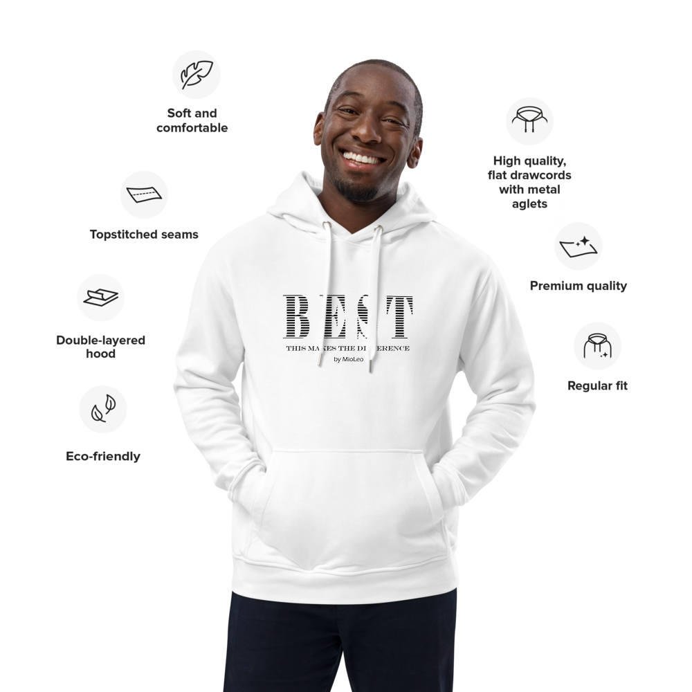 Unisex Hoodie White-Line No.093 "1 of 10K Limited" by MioLeo