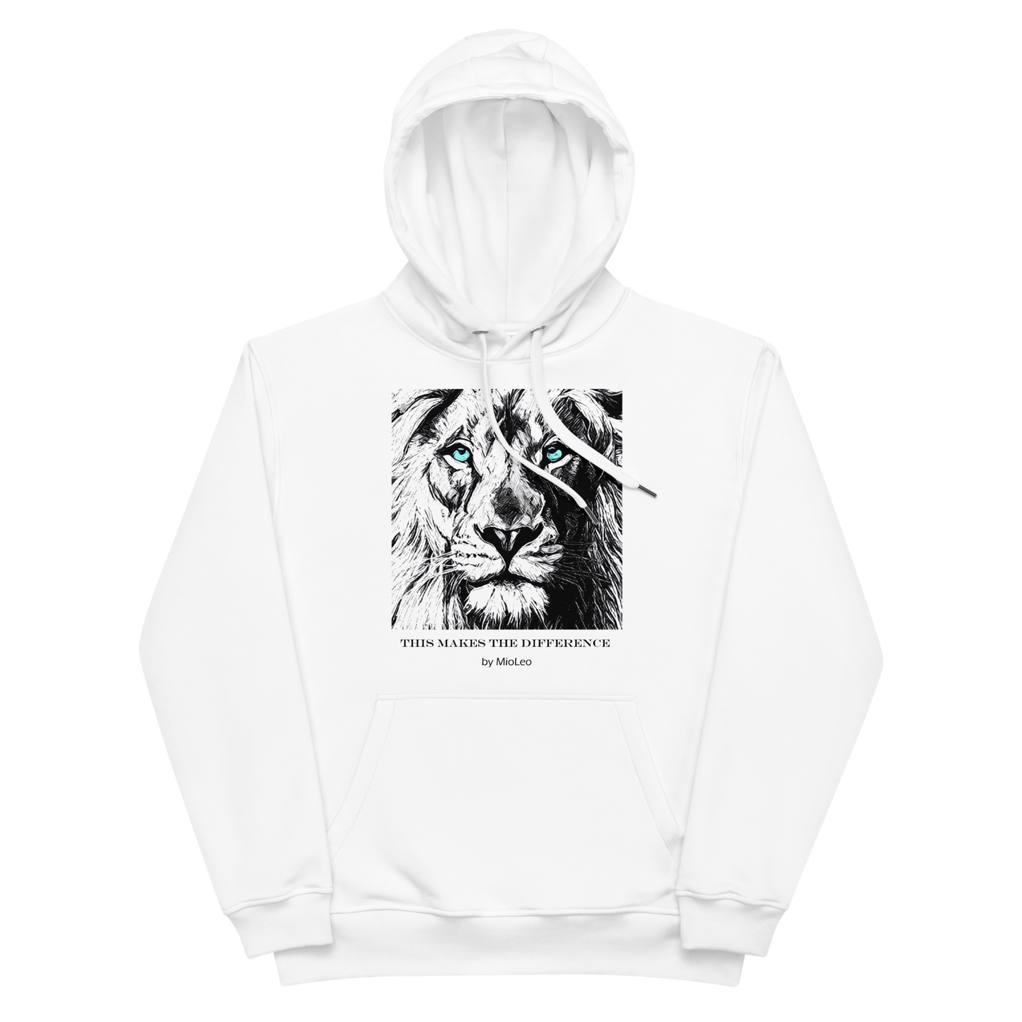 Unisex Hoodie White-Line No.039 "1 of 5K" by MioLeo