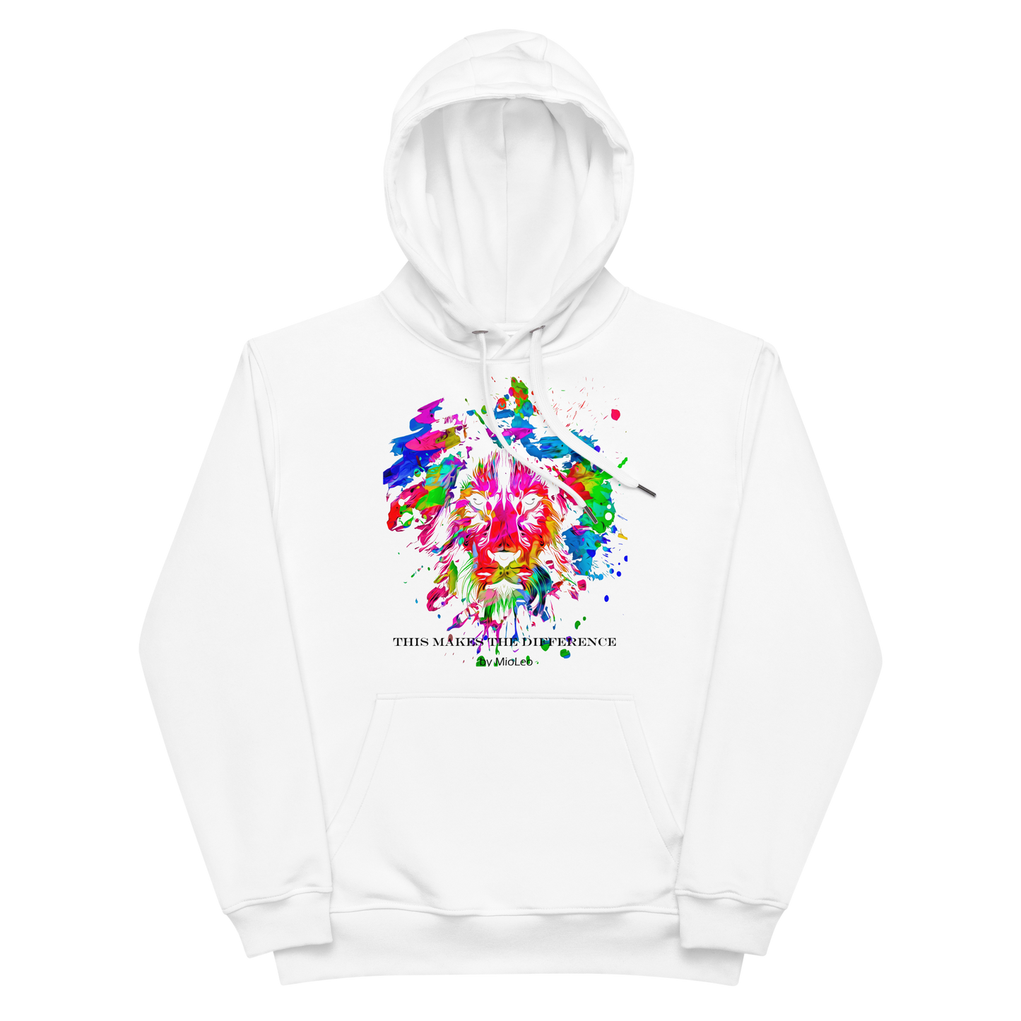 Unisex Hoodie White-Line No.004 "1 of 5K" by MioLeo