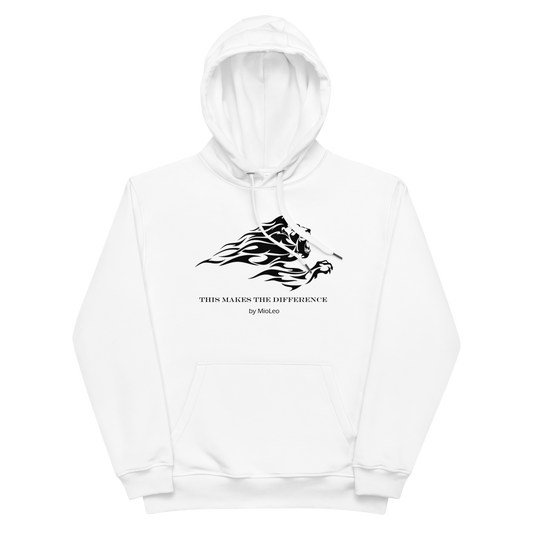 Unisex Hoodie White-Line No.010 "1 of 5K" by MioLeo