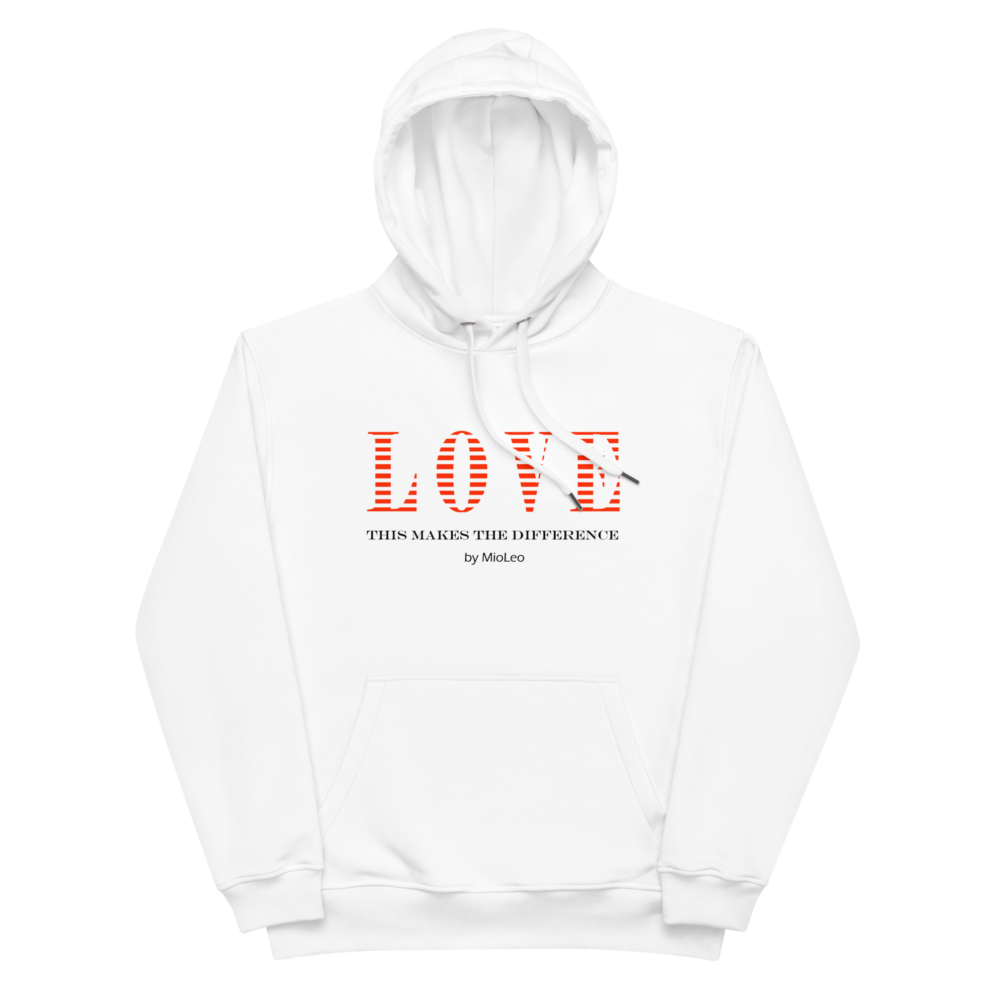 Unisex Hoodie White-Line No.098 "1 of 250 Ultra-Exclusive" by MioLeo