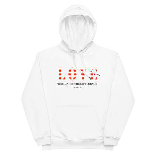 Unisex Hoodie White-Line No.098 "1 of 5K" by MioLeo