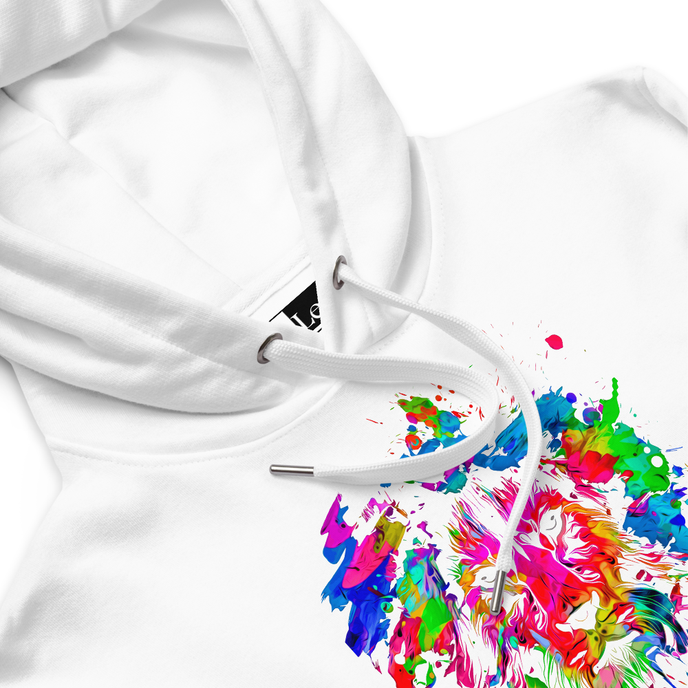 Unisex Hoodie White-Line No.004 "1 of 250 Ultra-Exclusive" by MioLeo