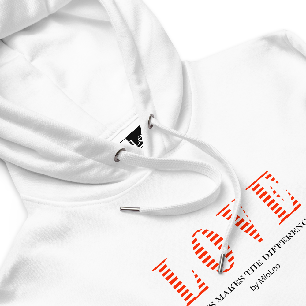 Unisex Hoodie White-Line No.098 "1 of 250 Ultra-Exclusive" by MioLeo