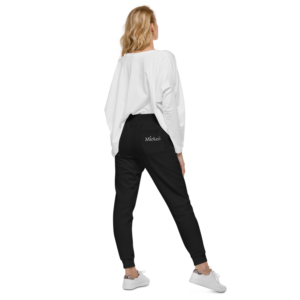 Unisex Feece Sweatpants White-Line No.150 "unlimited" by MioLeo