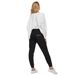 Unisex Feece Sweatpants White-Line No.150 "unlimited" by MioLeo