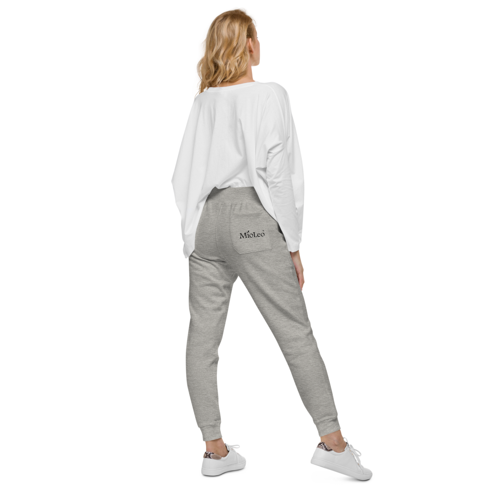 Unisex Fleece Sweatpants White-Line No.149 "unlimited" by MioLeo