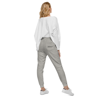 Unisex Fleece Sweatpants White-Line No.149 "unlimited" by MioLeo