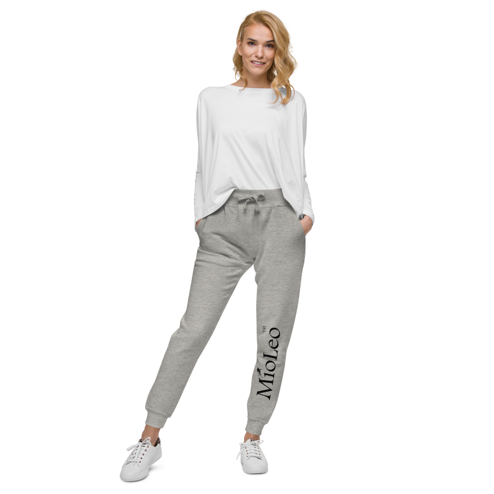 Unisex Fleece Sweatpants White-Line No.149 "unlimited" by MioLeo