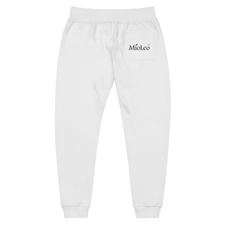 Unisex Fleece Sweatpants White-Line No.149 "unlimited" by MioLeo