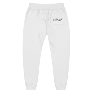 Unisex Fleece Sweatpants White-Line No.149 "unlimited" by MioLeo