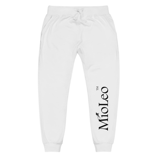 Unisex Fleece Sweatpants White-Line No.149 "unlimited" by MioLeo