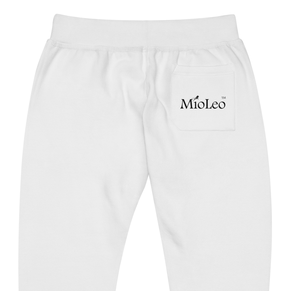 Unisex Fleece Sweatpants White-Line No.149 "unlimited" by MioLeo