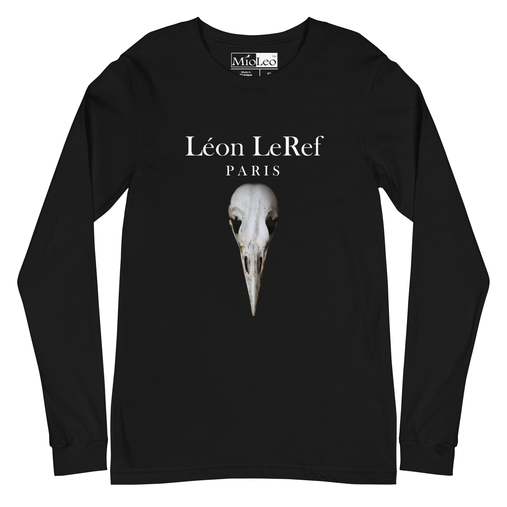 Unisex Sleeve-Shirt Black -Line No.08 "1 of 2K" by Léon LeRef