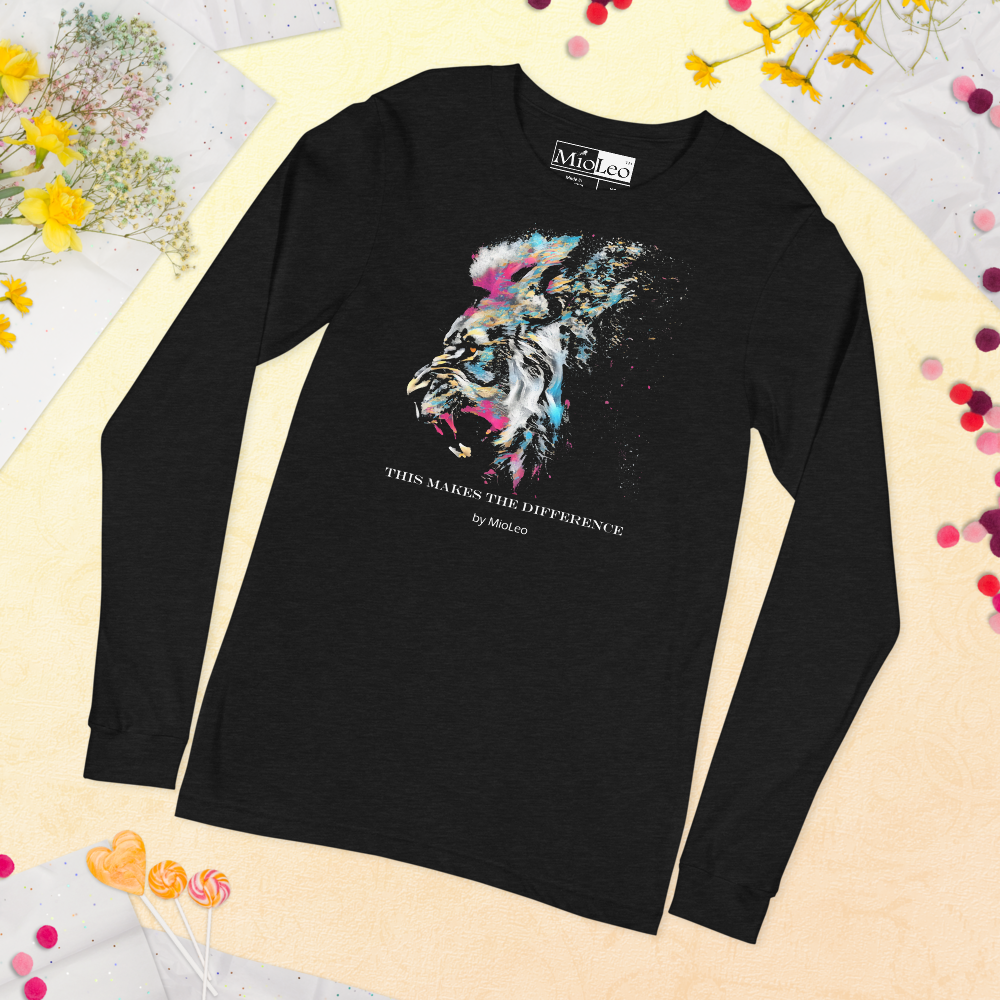 Unisex Sleeve-Shirt White-Line No.009 "1 of 100 Super-Ultra-Exclusive" by MioLeo