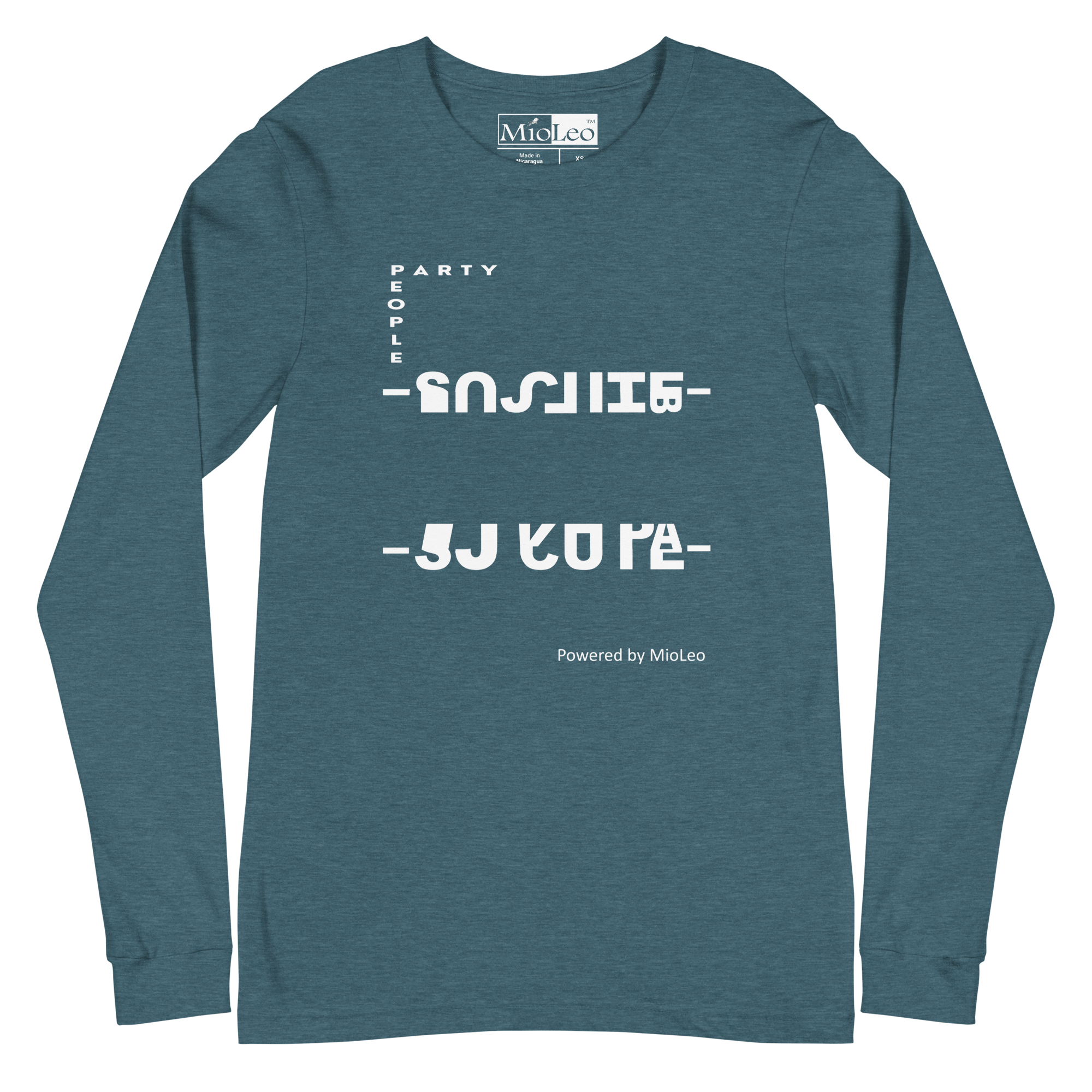 Unisex Long Sleeve-Shirt Cyan-Line No.220 "1 of 20K" by MioLeo