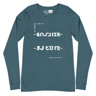 Unisex Long Sleeve-Shirt Cyan-Line No.220 "1 of 20K" by MioLeo