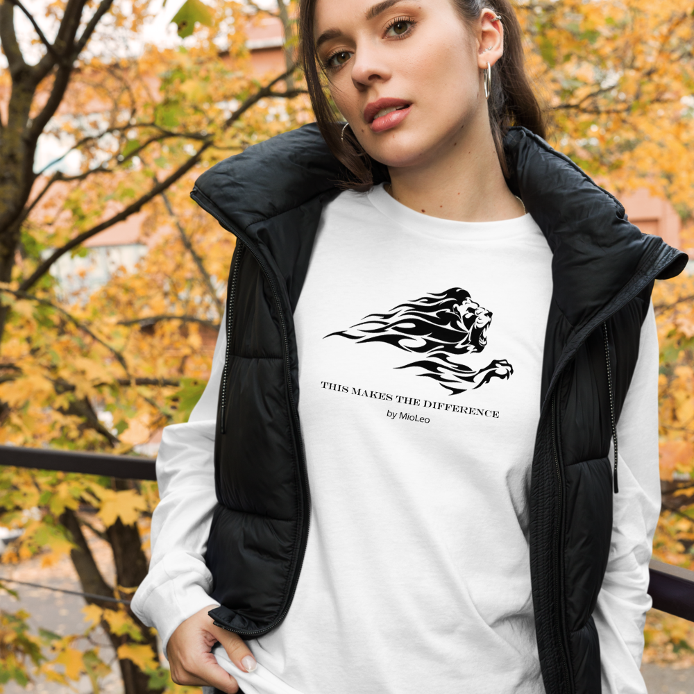 Unisex Sleeve-Shirt White-Line No.010 "1 of 50K Mass-Luxury" by MioLeo