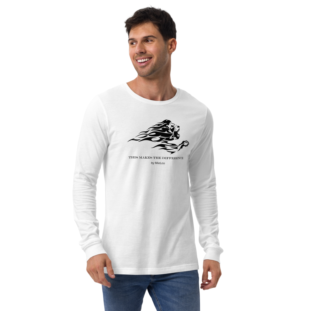 Unisex Sleeve-Shirt White-Line No.010 "1 of 50K Mass-Luxury" by MioLeo