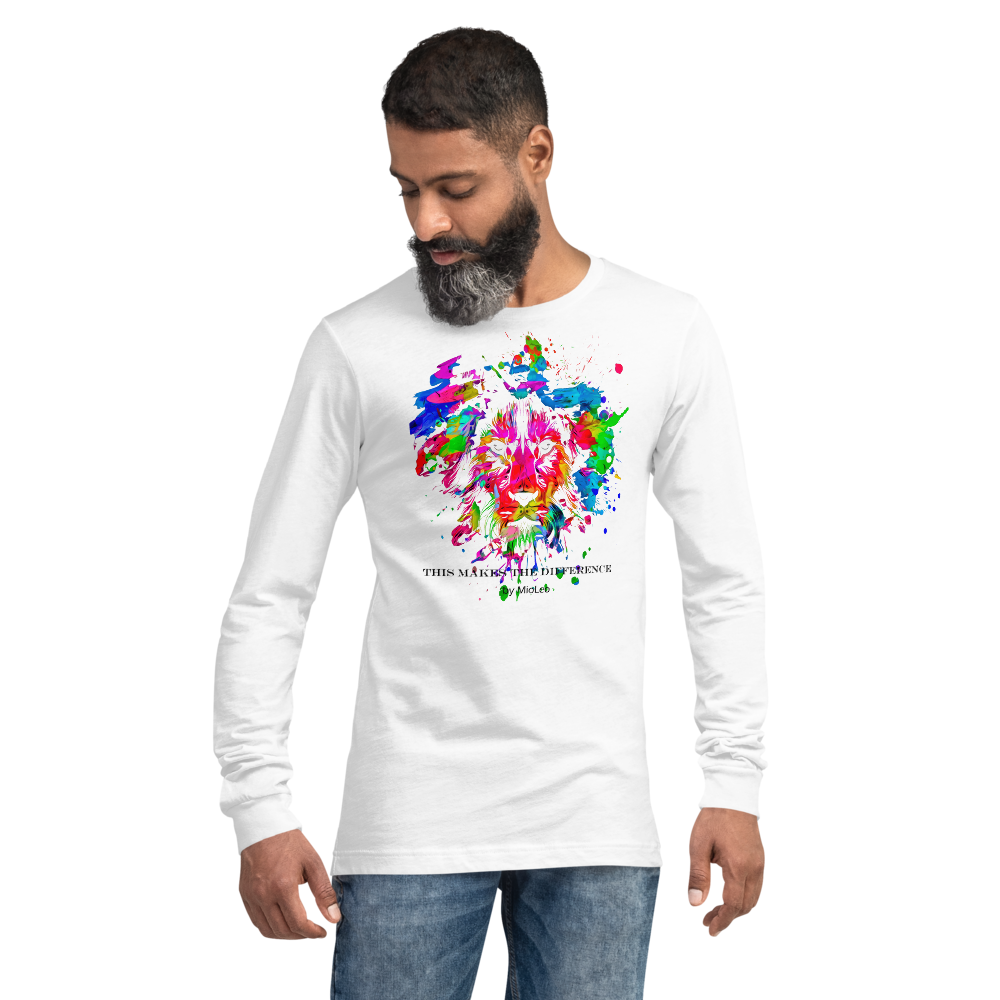 Unisex Sleeve-Shirt White-Line No.004 "1 of 250 Ultra-Exclusive" by MioLeo