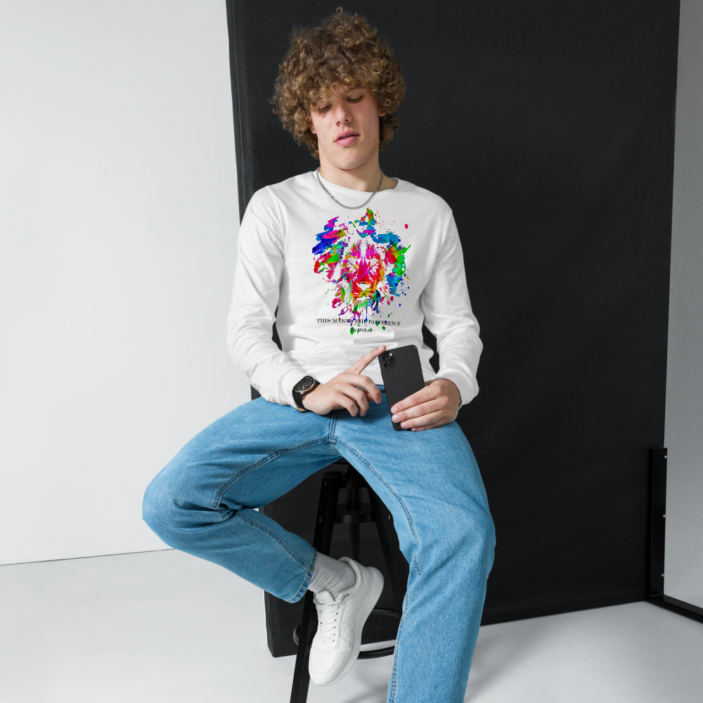 Unisex Sleeve-Shirt White-Line No.004 "1 of 250 Ultra-Exclusive" by MioLeo
